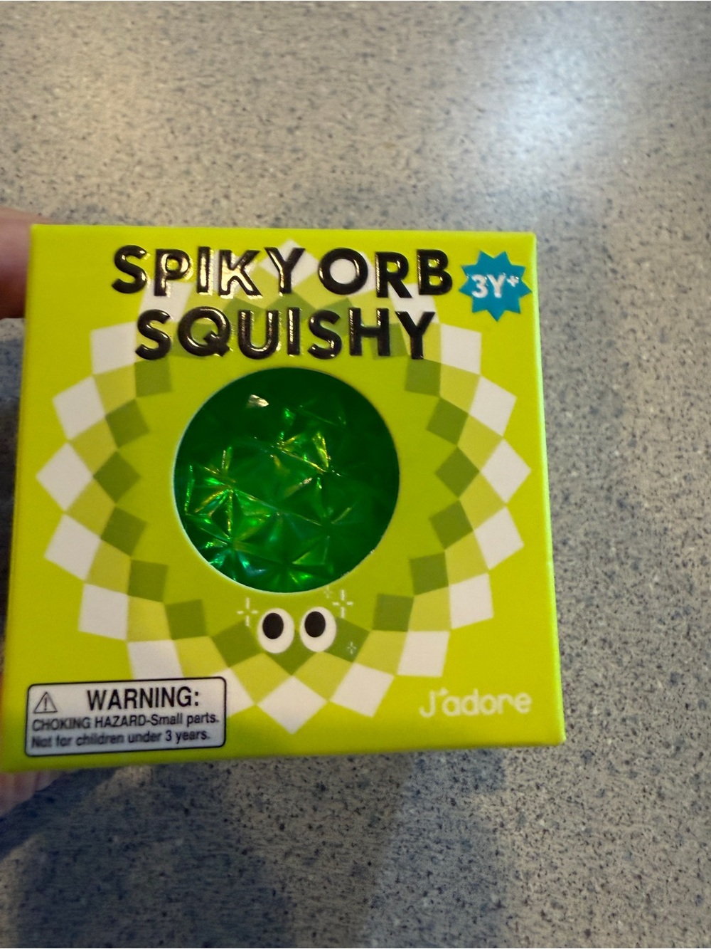 New J'adore Spiky Orb Squishy Textured Sensory Squeeze Squish Toy Green Ball 3+